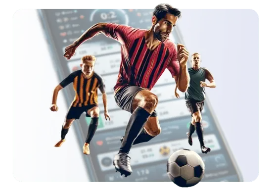 Online betting exchange soccer illustration